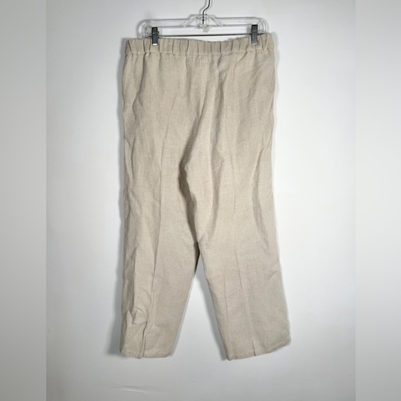 Eileen Fisher Women’s Size Small 100% Organic Linen Cropped Pants - Picture 2 of 8